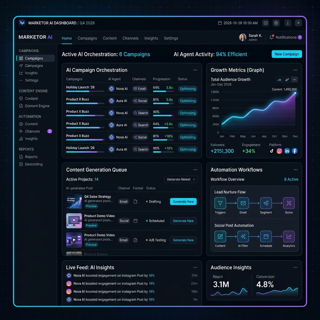 Autonomous Marketing Platform Dashboard